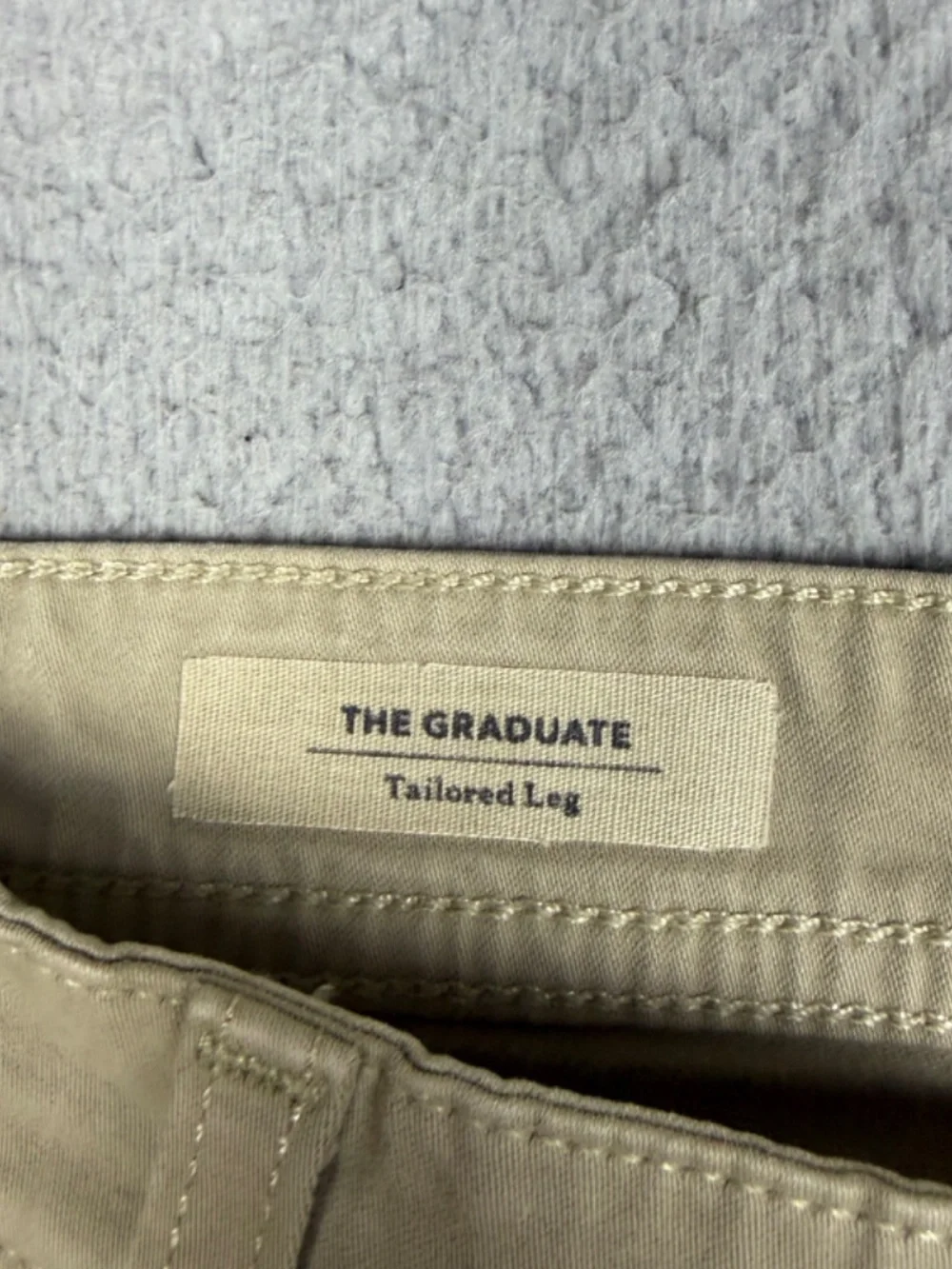 AG Adriano Goldschmied The Graduate Pants Men's 33x32 Khaki Beige Tailored Leg